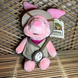 Disney Animal Kingdom Piglet Plush Safari 9" Stuffed Animal Winnie The Pooh NWT